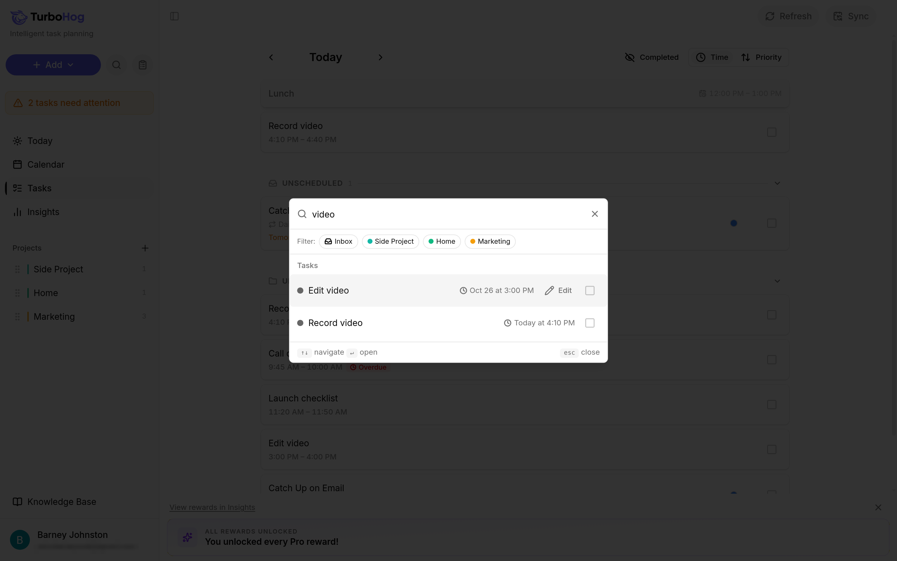TurboHog search results