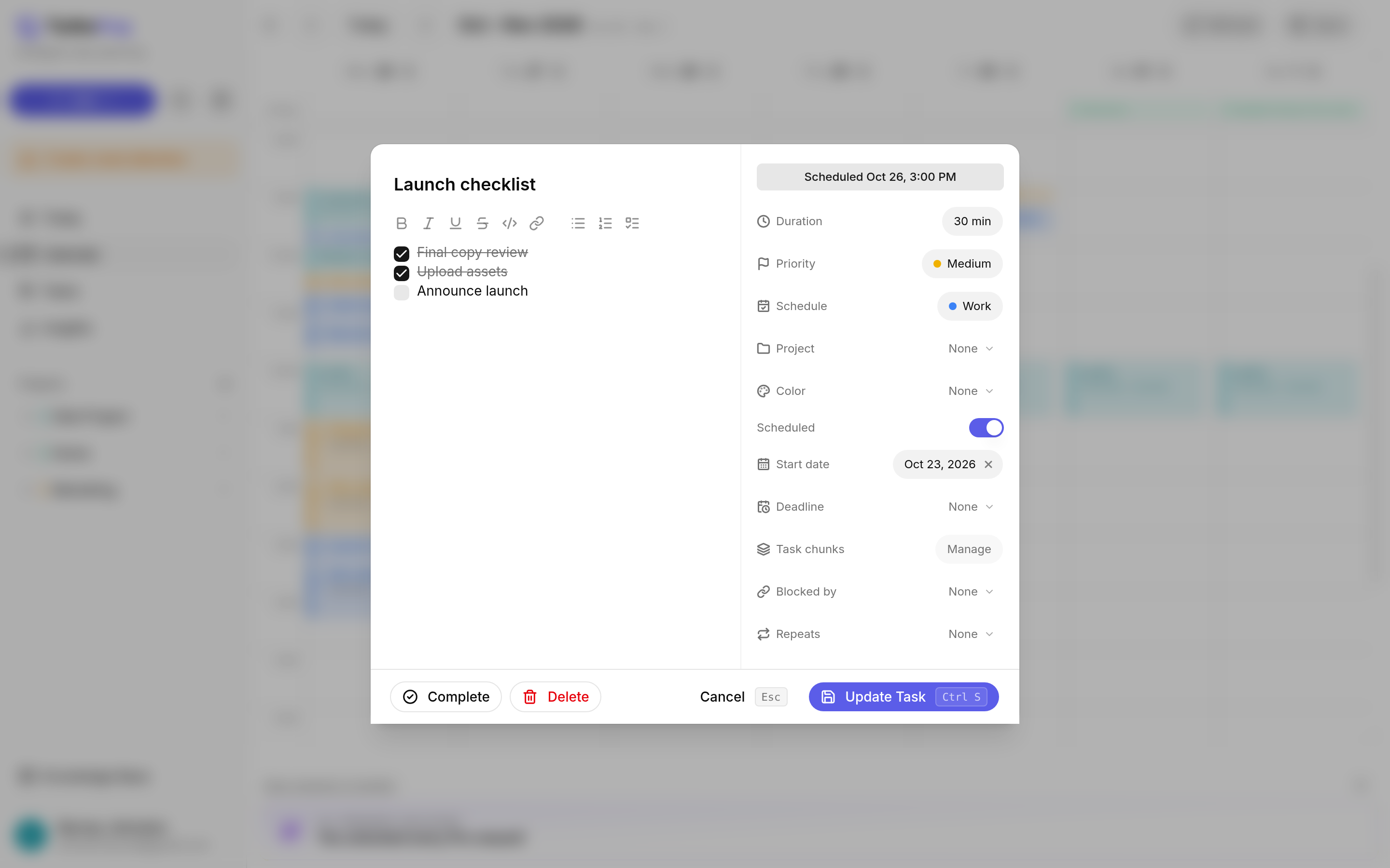 TurboHog sub-tasks checked off
